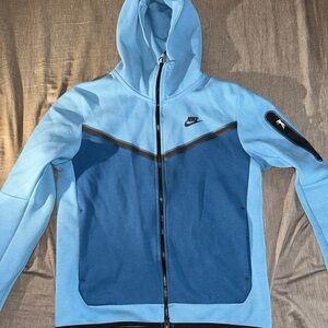 Nike Tech Light and Dark Blue Full-Zip Jacket